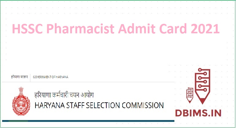HSSC Pharmacist Admit Card 2021