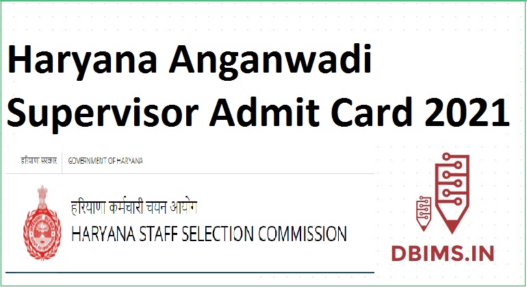 Haryana Anganwadi Supervisor Admit Card 2021