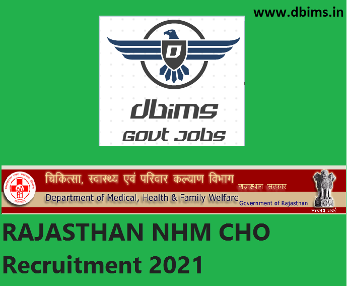 RAJASTHAN NHM CHO Recruitment 2021
