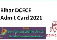 Bihar DCECE Admit Card 2021