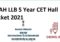 MAH LLB 5 Year CET Hall Ticket 2021