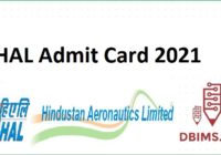 HAL Admit Card 2021