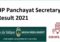 HP Panchayat Secretary Result 2021