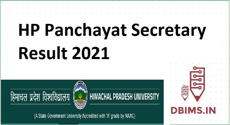 HP Panchayat Secretary Result 2021