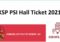 KSP PSI Hall Ticket 2021
