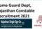 Home Guard Dept, Rajasthan Constable Recruitment 2021