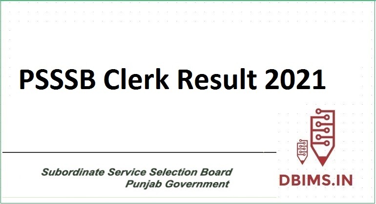 PSSSB Clerk Result 2021 