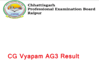 CG Vyapam AG3 Result