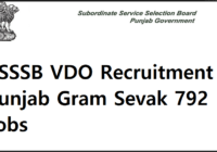 PSSSB VDO Recruitment