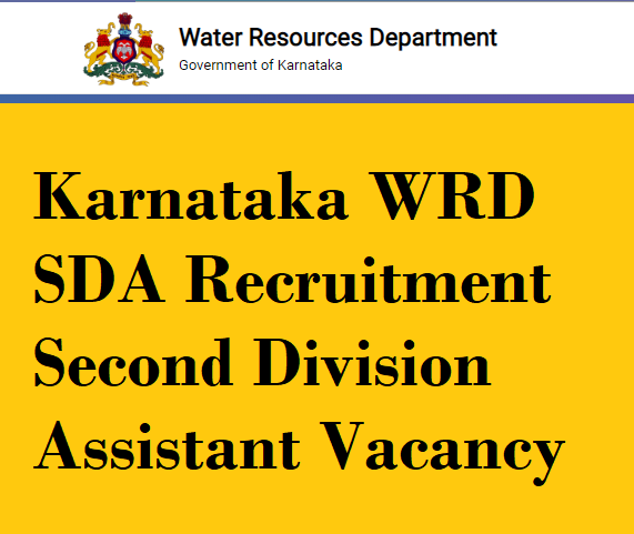 Karnataka WRD SDA Recruitment