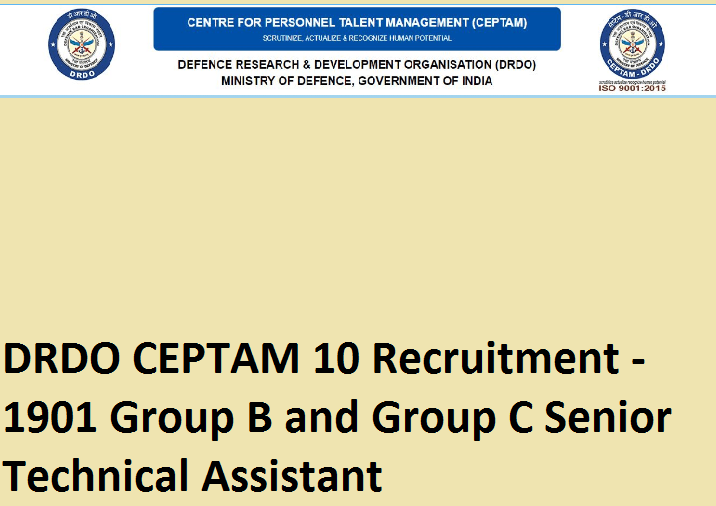 DRDO CEPTAM 10 Recruitment