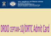 DRDO CEPTAM-10/DRTC Admit Card